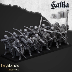 Gallia Archers Unit - 25mm to 32mm - Highland Miniatures
