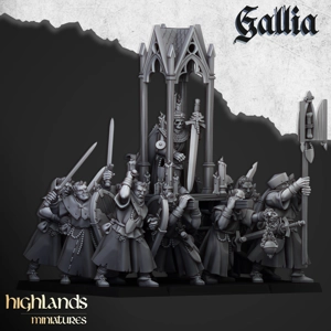 Gallia Grail Pilgrims Unit - 25mm to 32mm - Highland Miniatures