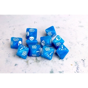 Superhero Generic Blue D8 Dice Set