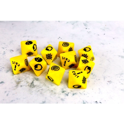 Superhero Generic Yellow D8 Dice Set Superhero Generic Yellow D8 Dice Set