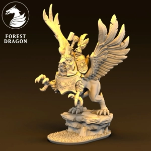 Imperial Griffon with General - Empire - 10mm - Forest Dragon