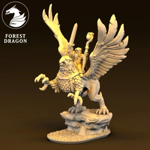 Imperial Griffon with Mage - Empire - 10mm - Forest Dragon