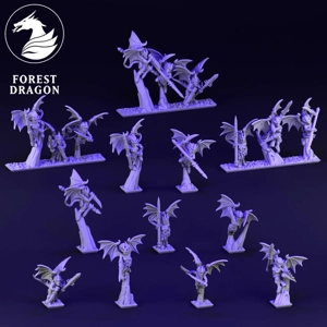Harpies Unit - Dire Elves - 10mm - Forest Dragon