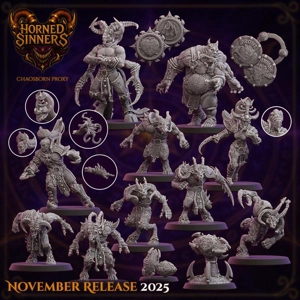 Horned Sinners (ChaosBorn) Bloodbowl team - 32mm