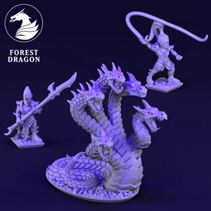 Hydra Unit - Dire Elves - 10mm - Forest Dragon