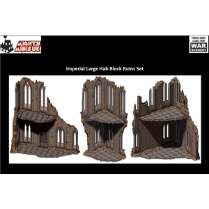 Imperial Hab Block Large Ruins Set - 32mm to 15mm