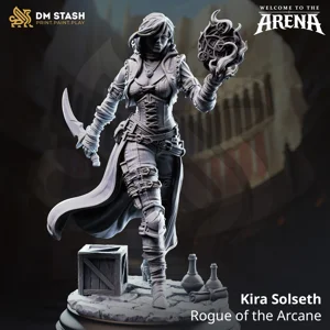 Kira Solseth - Rogue of the Arcane - 32mm or 75mm RPG Model