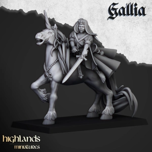 Lady of Gallia on Horse - 25mm to 32mm - Highland Miniatures