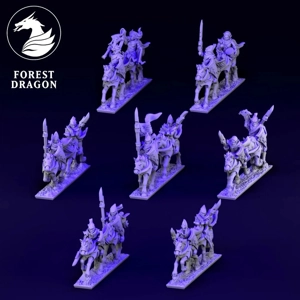 Light Cavalry Unit - Dire Elves - 10mm - Forest Dragon