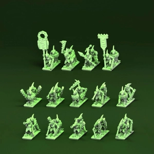 Reptilian Light Warriors Unit - Lizards - 10mm - Forest Dragon