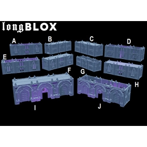 GothicBlox triple pieces & Packs - 6mm GothicBlox triple pieces & Packs - 6mm