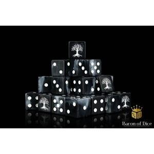 White Tree 16mm Square DIce