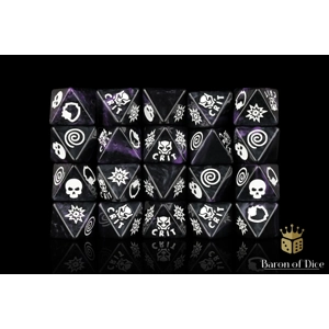 Superhero Panther Purple D8 Dice Set