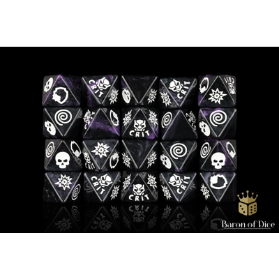 Superhero Panther Purple D8 Dice Set