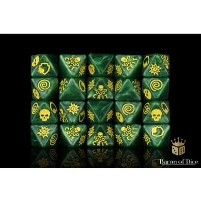 Superhero World Domination Green D8 Set