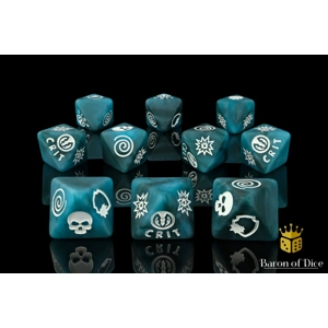 Superhero Moon Bolt D8 Dice Set