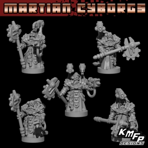 Techno Priests Set - 8mm - Martian Cyborgs