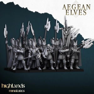 Aegean Elf Mycenaean Unit - 25mm to 32mm - Highland miniatures