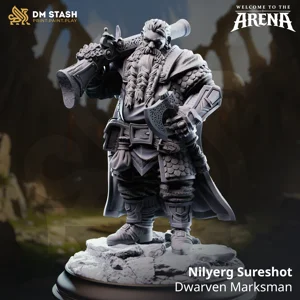 Nilyerg Sureshot - Dwarven Marksman - 32mm or 75mm RPG Model