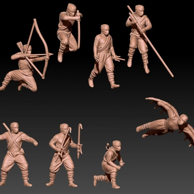 Ninja Shinobi Set 2 - 1/72, 1/60, 1/54 scale Ninja Shinobi Set 2 - 1/72, 1/60, 1/54 scale