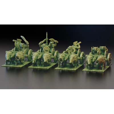 Orc Boar Chariots - 10mm Warmaster Orc Boar Chariots - 10mm Warmaster