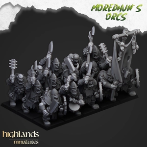 Orc Warriors with Hand Weapons - 25mm to 32mm - Highland Miniatures