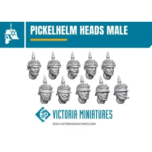 Pickelhelm Heads (Male)- Victoria Miniatures