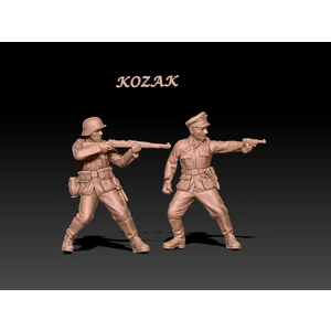 Early war German infantry firing scene 2  - 172, 1/56 & 1/32 scale