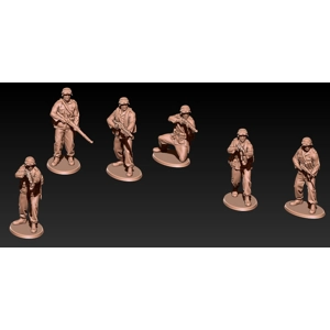 WWII German Afrika Korps in Helmets - 1/100 - 1/72 OR 1/60