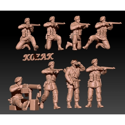 British Paratroopers in Berets Set 1 - 1/100, 1/72 or 1/60 British Paratroopers in Berets Set 1 - 1/100, 1/72 or 1/60