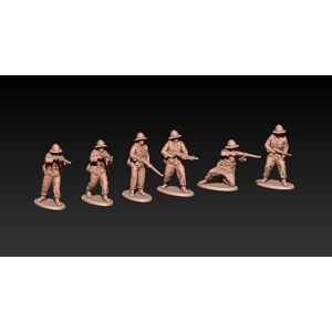 WWII German DAK in Derest Helmets - 1/100 - 1/72 OR 1/60