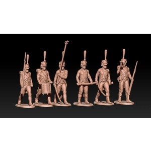 Napoleonic french command group with shako - 1/72 scale Napoleonic french command group with shako - 1/72 scale