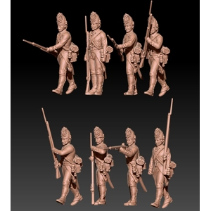Napoleonic russian fusiliers 1799 set 2 - 1/72 scale
