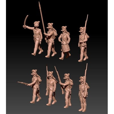 Russian grenadiers in Potemkin uniform 1786-96 set 1