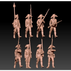 Napoleonic russian musketeers 1799 in bicorne set 2 - 1/72 scale