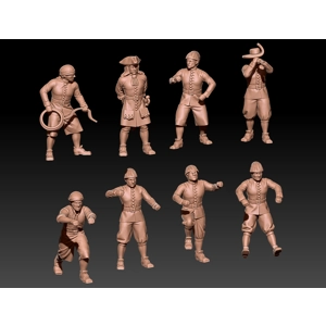 Pirates & sailors at work 18th century set 1