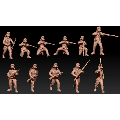 Russian jagers Potemkin uniform (1786-96) set 1 - 1/72 or .. Russian jagers Potemkin uniform (1786-96) set 1 - 1/72 or ..