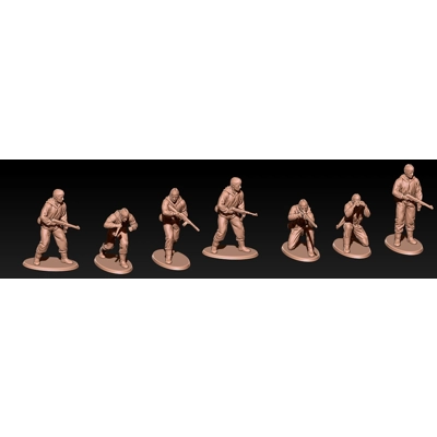 WWII Soviet Recon Team in Pilotka - 1/100 - 1/72 0R 1/60