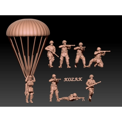 WWII US Paratroopers Set 3 - 1/100 - 1/72 or 1/60