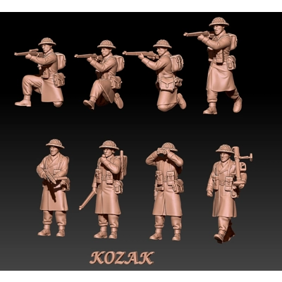WWII British Infantry late War (Winter) Set 1 - 1/100 - 1/.. WWII British Infantry late War (Winter) Set 1 - 1/100 - 1/..