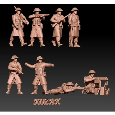 WWII British Infantry late War (Winter) set 2 - 1/100 - 1/.. WWII British Infantry late War (Winter) set 2 - 1/100 - 1/..