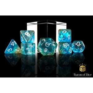 Beach Vibes RPG Dice Set - 7 Pieces - Baron of Dice Beach Vibes RPG Dice Set - 7 Pieces - Baron of Dice
