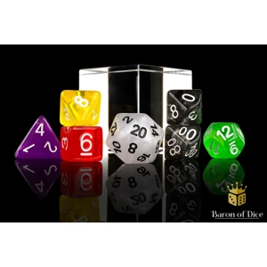 Cyber Combat RPG Dice Set - 7 Pieces - Baron of Dice Cyber Combat RPG Dice Set - 7 Pieces - Baron of Dice