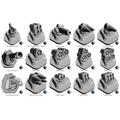Weapon platforms Hex Stackables