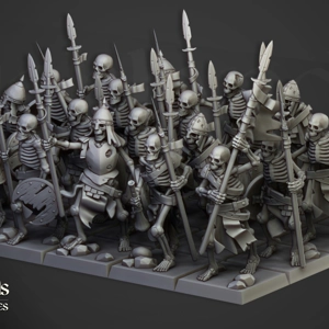 Skeleton Warriors with Pikes - 25mm to 32mm - Transylvania