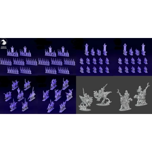 1K Army - Dire Elves - 10mm - Forest Dragon