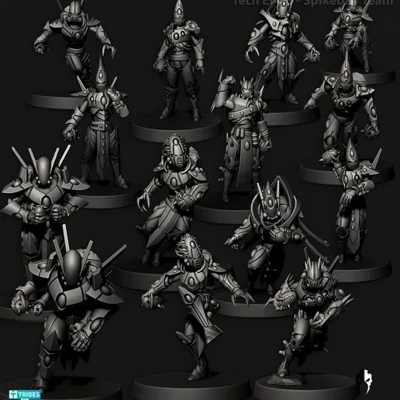 Tech Elves Bloodbowl Team - Edge Miniatures - 28mm Tech Elves Bloodbowl Team - Edge Miniatures - 28mm