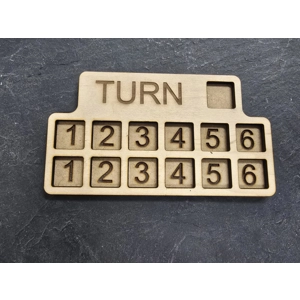 Turn Tracking Dice Tray - 1 to 6