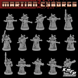 Infantry Type v Set - 8mm - Martian Cyborgs