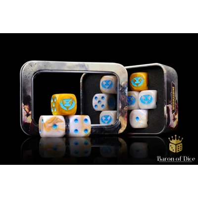 Warmachine: Cygnar Storm Forge Official Dice Set Warmachine: Cygnar Storm Forge Official Dice Set